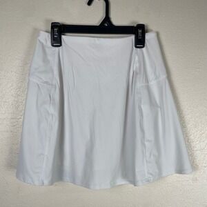 Wilson Womens Athletic Tennis Skort White Built-in Shorts Mesh Pocket Size S
